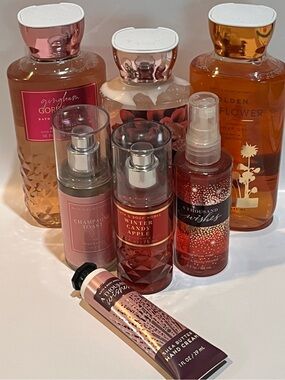 Bath & Body Works Lot A Thousand Wishes Winter Candy Apple Sunflower Gingham…